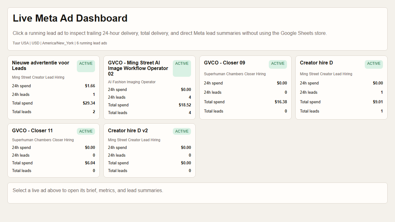 Mingstreet interface preview